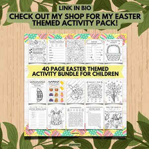 40 Page Easter Religious Themed Printable Activity Bundle Easter Story ...