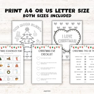 Ultimate Christmas Eve Printable Activity Bundle for Children 40+ Pages ...