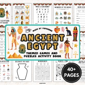 Ancient Egypt Activity Book: History Games & Puzzles (Digital Download)
