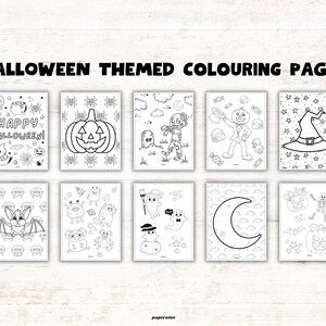 Halloween Printable Activity Book for Kids: Spooky Games, Puzzles & Coloring Pages (Instant Download) image 3
