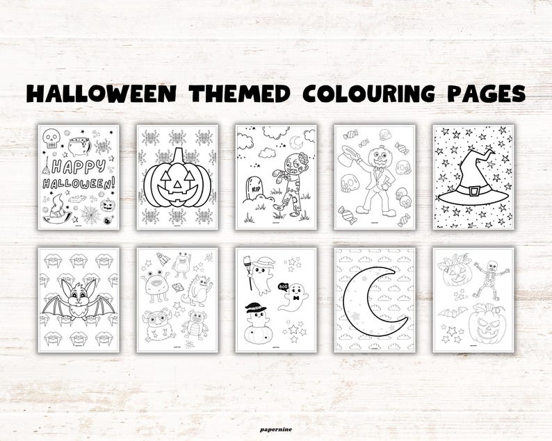 Halloween Printable Activity Book for Kids: Spooky Games, Puzzles & Coloring Pages (Instant Download) image 3