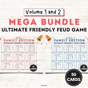 Family Feud Printable Game: Mega Bundle Trivia (Instant Download)