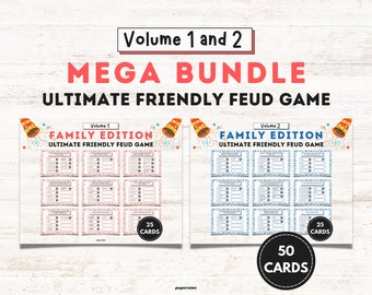 Family Feud Printable Game: Mega Bundle Trivia (Instant Download)