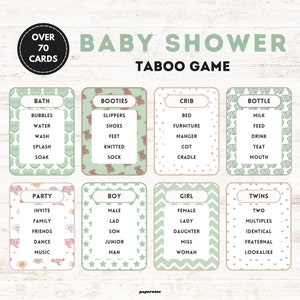 Baby Shower Taboo Game | Fun Printable Party Game for Moms-to-Be | Instant Download | Word Guessing | Guess My Word Game | Word Charades
