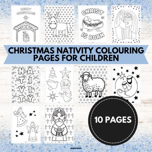 Nativity Coloring Pages for Kids: Christmas Story Activity (Instant Download)
