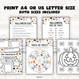 Halloween Printable Activity Book for Kids: Spooky Games, Puzzles & Coloring Pages (Instant Download) image 5