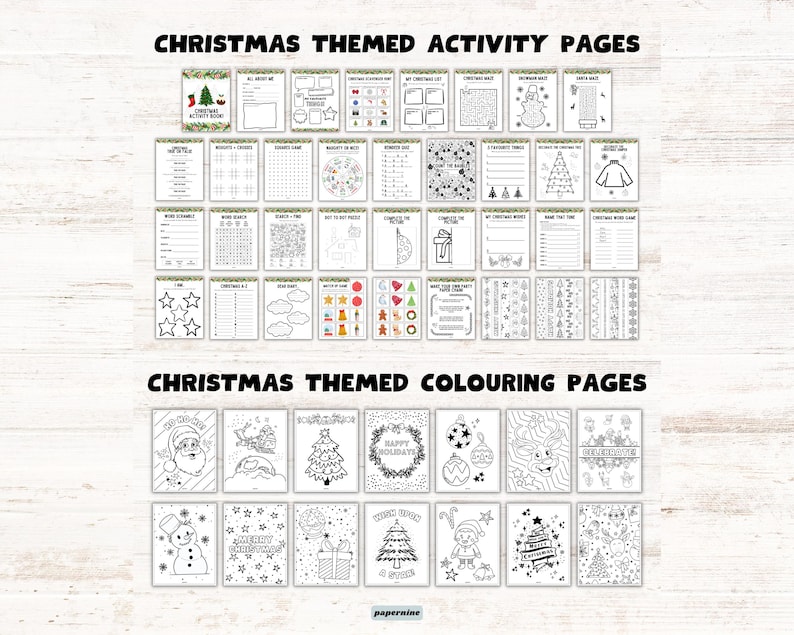 Christmas Printable Activity Book Bundle for Kids: Holiday Games ...