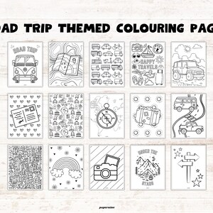 Road Trip Activity Book for Kids: Travel Games & Coloring Pages ...