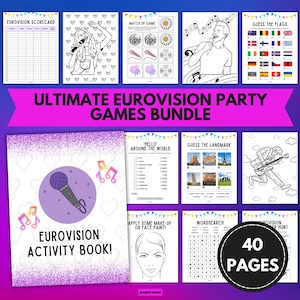 Eurovision Activity Book for Kids: Printable Games & Coloring Pages (PDF Download)