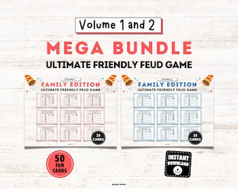 Gra Family Feud do druku: Mega Bundle Trivia (natychmiastowe pobranie)