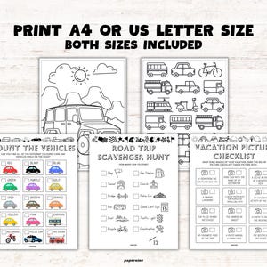 Road Trip Printable Activity Book for Kids: Travel Games, Puzzles & Coloring Pages (Instant Download) image 6