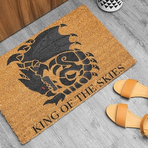 Rathalos Dragon \ King of the Skies \ Monster Hunter \ Gamer \ Dragons \ Outdoor Mat \ Porch Mat \ Gaming