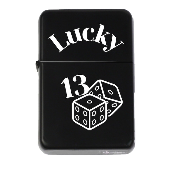 Lucky 13 \ Flip Top Lighter \ Flip Lighter \ Cigarette Lighter \ Gamble \  Cigar Lighter \ Smoking \ Ashtray \ Las Vegas