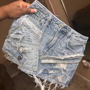 Jeans im Karo Minirock