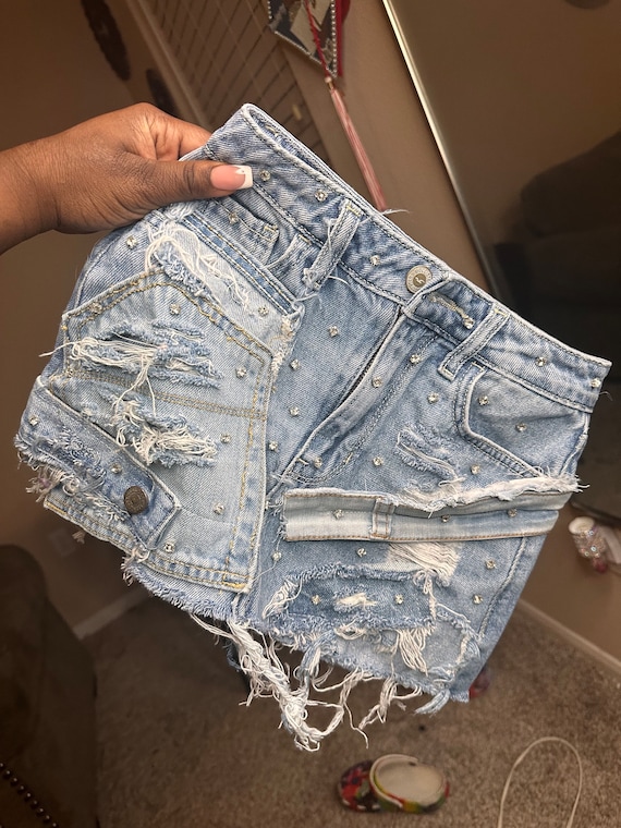 Denim in Diamonds Mini Skirt