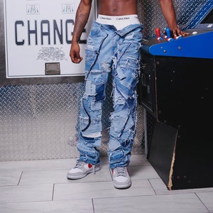 Patched Denim Jeans