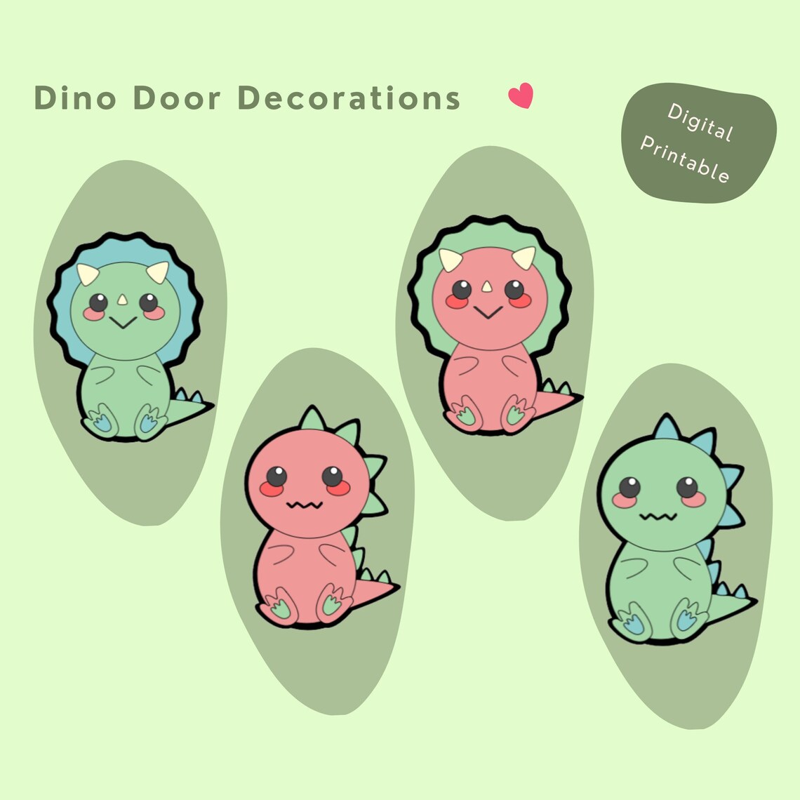Dinosaur Door Decoration Cricut Cricut Upload Dinosaur - Etsy
