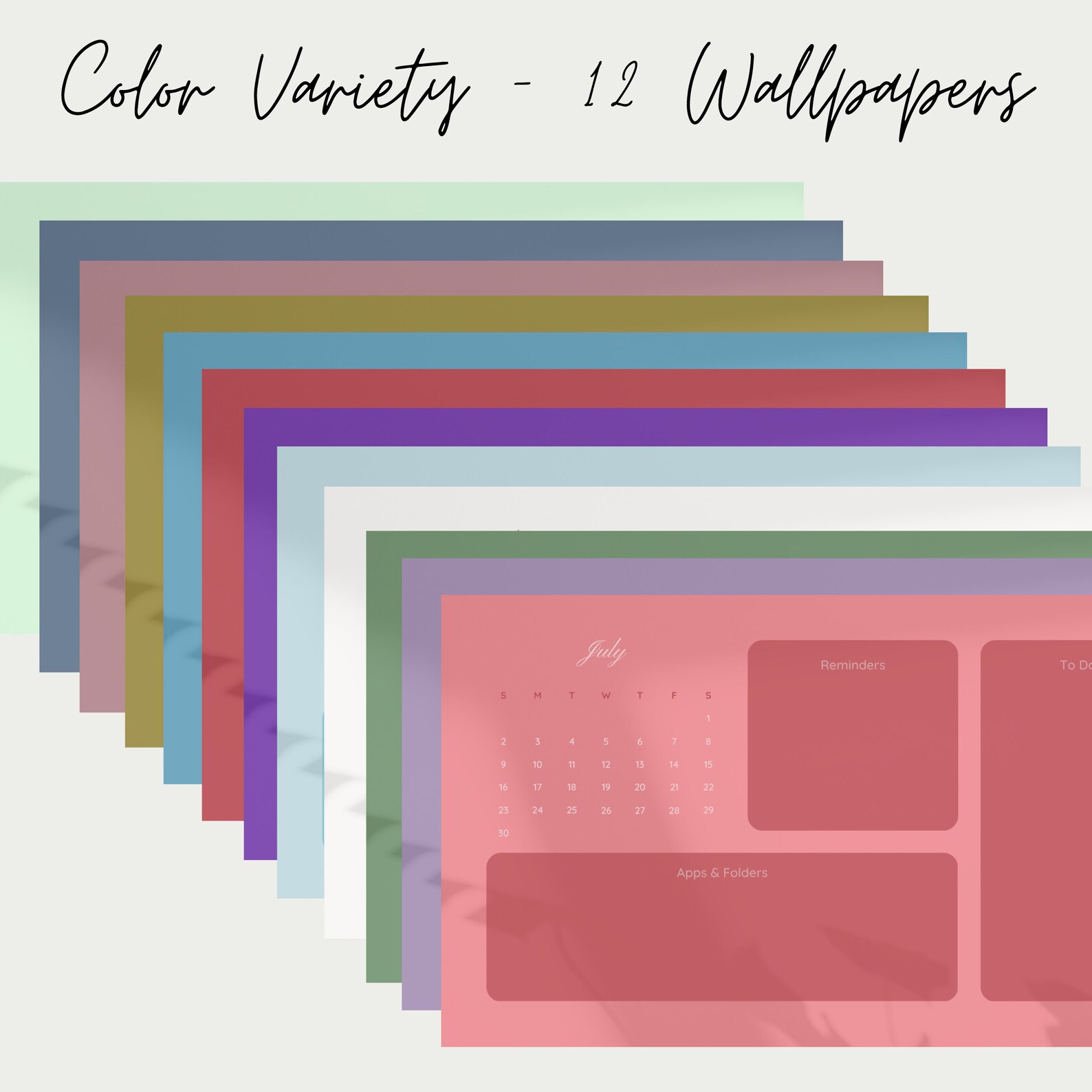 Desktop Wallpaper Calendar Organizer August 2022 July 2023 Etsy