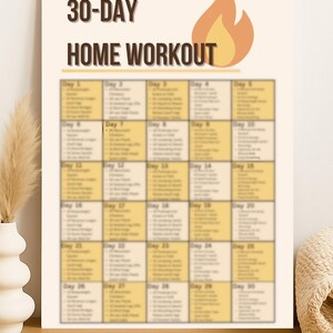 30 Day Bodyweight Challenge | Home Workout Plan | Printable Fitness Guide | Instant Download PDF