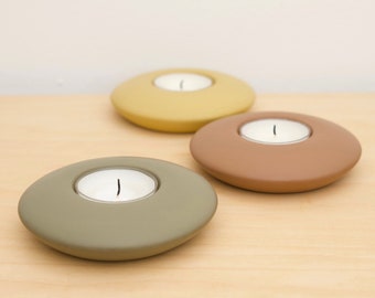 Concrete Tealight Candle Holder - Candle Holder - Minimalist - Tabletop - Modern - Centerpiece - Tea Light Holder - Decor - Neutral - Gift