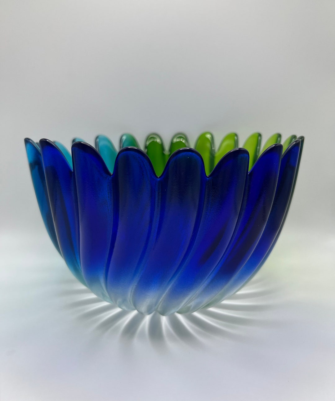 Vintage Studio Nova Solaris Swirl Bowl in Green, Teal & Blue Etsy