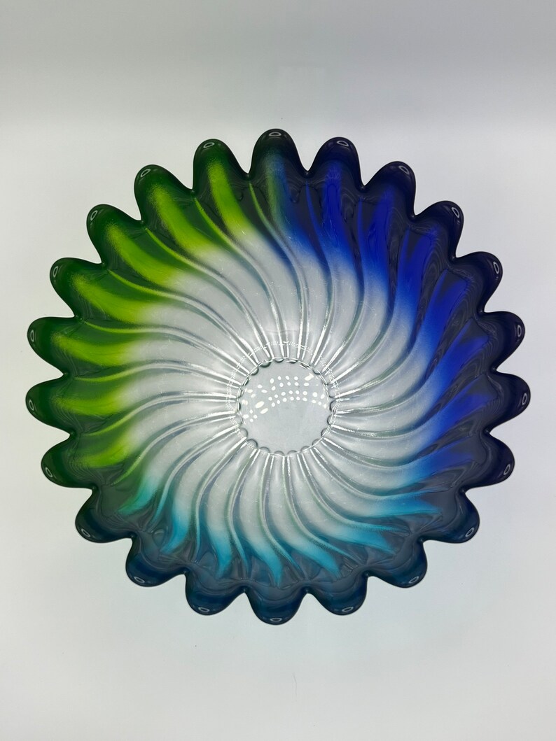 Vintage Studio Nova Solaris Swirl Bowl in Green, Teal & Blue Etsy