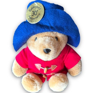 VTG Paddington Bear 30th Anniversary Plush 1988 15” Plush England UK Peru London