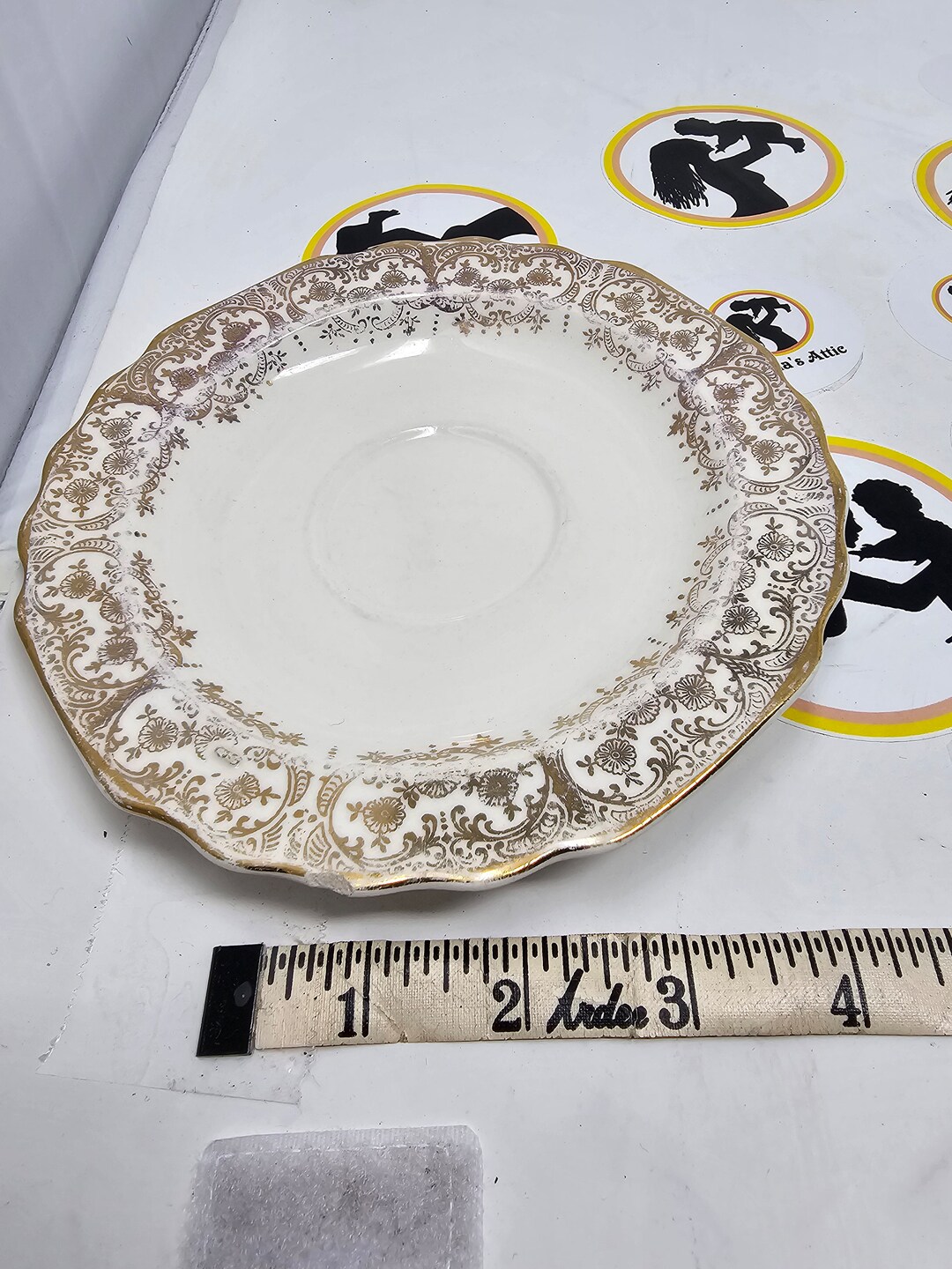 HOUSE of ARDALT 22KT Vintage Gold Trim Saucer Etsy
