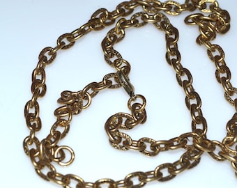 Mary McFadden Chain done new by Elaine Coyne Antique Gold Plate Chain