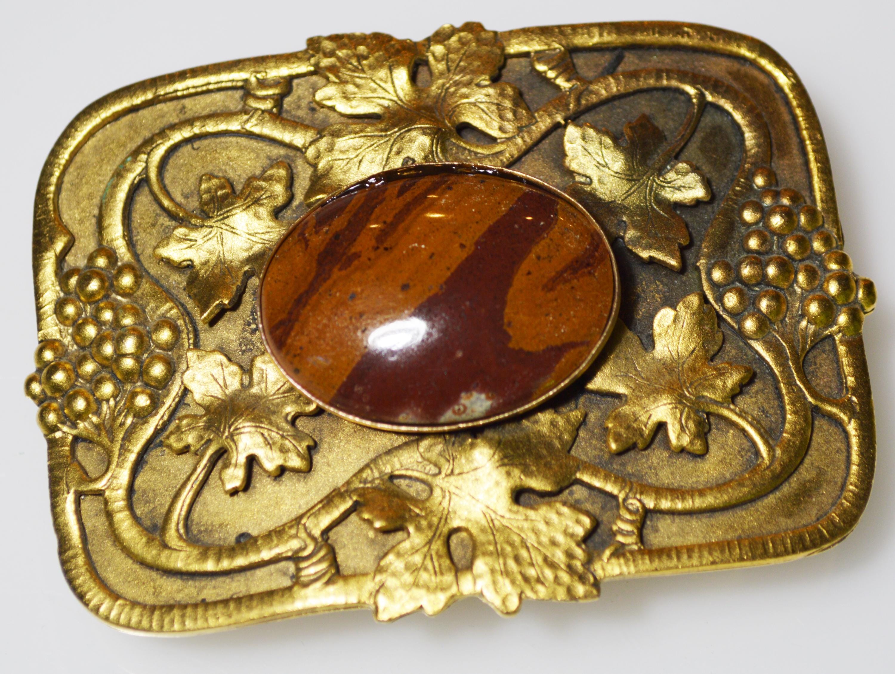 Vintage 1981 Elaine Coyne Handmade leather belt with bronze artisanal hardware Vintage Elaine Coyne Leather Modernist Belt Size S/M - Etsy main image 4