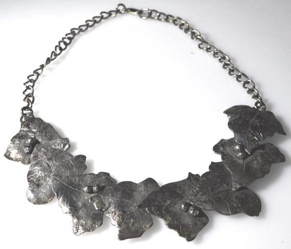 Antique Silver Roman Wreath Necklace - Limited Edition Designer Jewelry