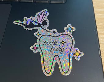 Tooth Fairy Sticker – Holographic Dental Vinyl Decal