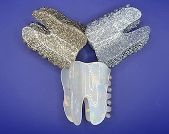 Assorted 3-Pack Tooth Claw Hairclip
