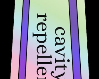 Cavity Repellent Sticker – Holographic Toothpaste Vinyl Decal for Dental Pros & Students