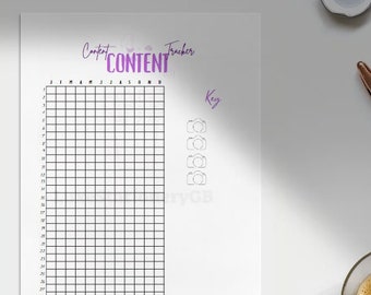 Content Creator Tracker - A5 Structured Success Influencer Tracker - Master Your Media Posts