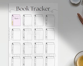 Book Tracker - A4 Digital Planner - Book Rating Tracker - Book Lover Gift