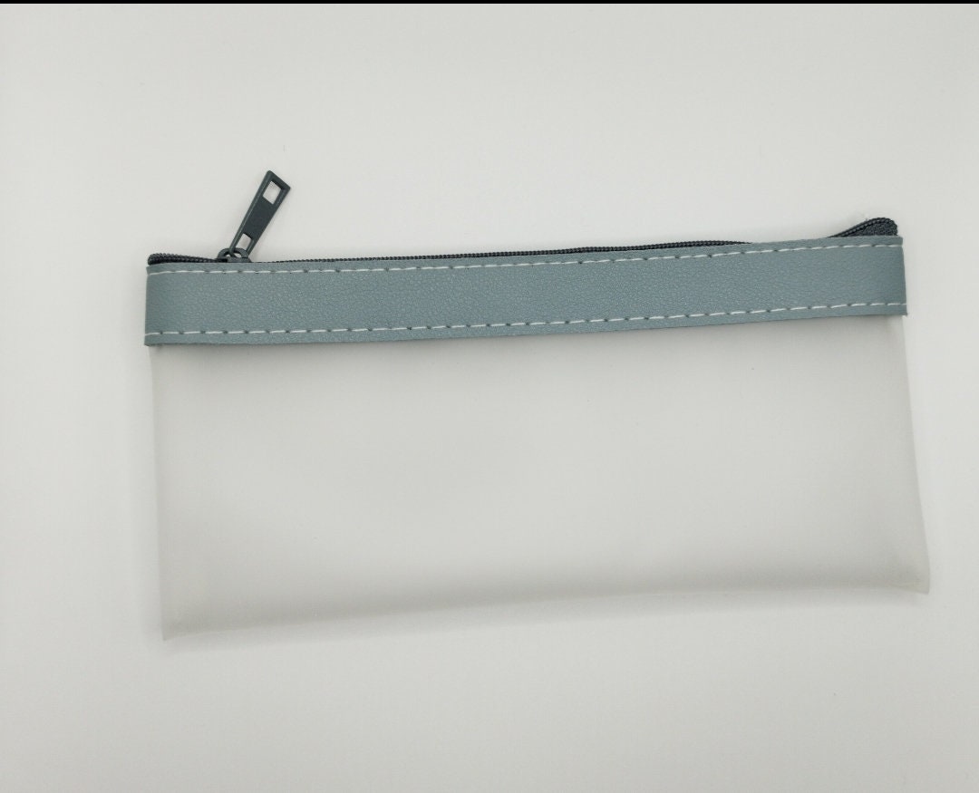 Simple Transparent TPU Leather Pencil Pouch Pencil Bag Pencil