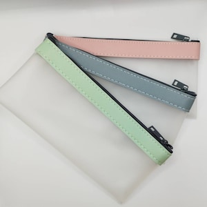 Simple Transparent TPU Leather Pencil Pouch Pencil Bag Pencil