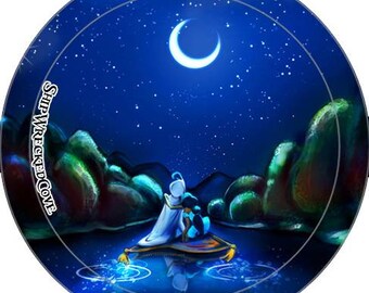 Aladdin and Jasmine Button or Magnet Design - Etsy Aladdin and Jasmine Button or Magnet Design - Etsy