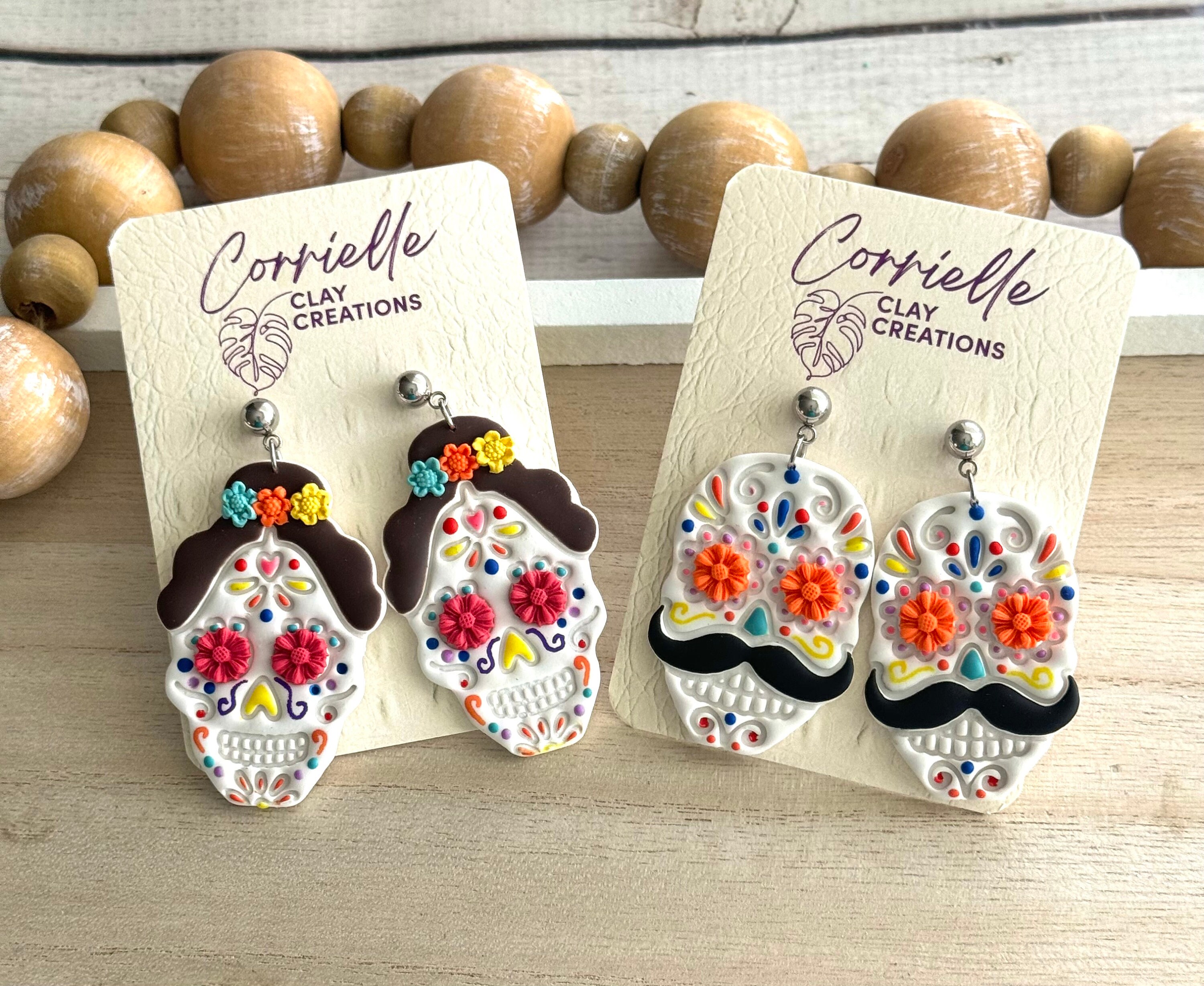 Boucles D'oreilles Tête De Mort Halloween - Clous Unisexe Pour Femmes Et Hommes - Pour Fêtes, Concerts, Déguisements