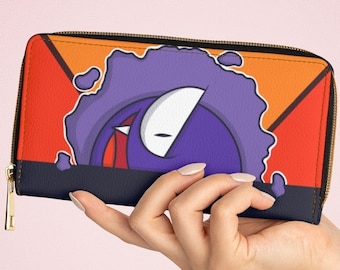 Pokemon Gastly Zipper Kawaii Wallet Anime Goth Gothic Cute Halloween Horror Spooky Scary Fun Graphic Modern Cool Trendy Monogram Fall Winter