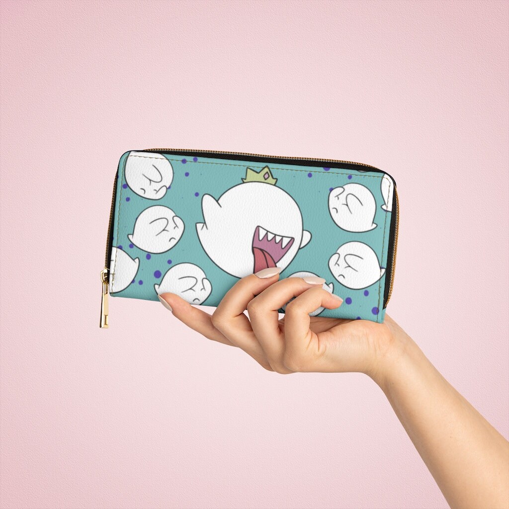 Mario King Boo Zipper Kawaii Wallet Anime Goth Gothic Cute Halloween ...