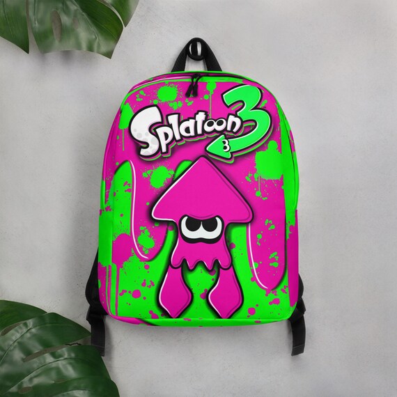 Splatoon 3 Backpack Minimalist Cute Squid Paint Nintendo - Etsy