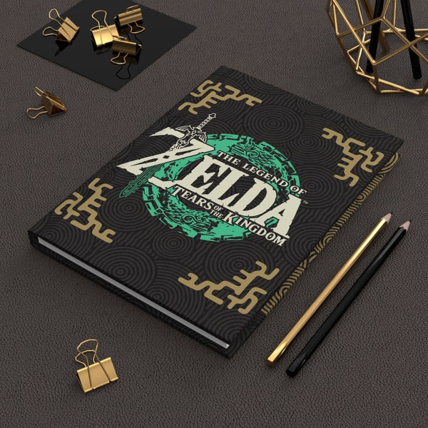 Legend Zelda Tears Kingdom TOTK Hardcover Journal Matte Back to school Link Gannon Gannondorf Game Gamer Gift Book Notebook College Anime