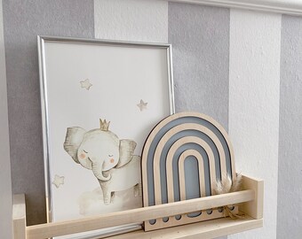 Decoración de arcoíris de madera para guardería, decoración de madera, regalo de bautizo para bebé, ideas para regalos, varios colores
