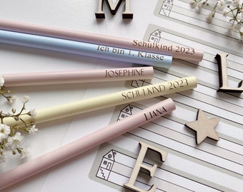Lápices Personalizados con Grabado Escolares Inscripción Escolar Regalos para el Colegio Lápices Cono Pastel