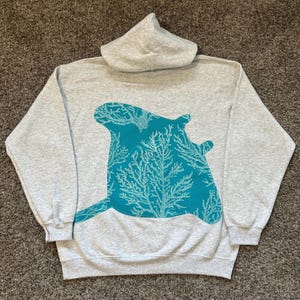 Stingray Hoodie | Coral Teal Sewn Fabric | Beachy | Coastal Cove | See Description For Details