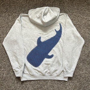 Bluza z kapturem Whale Shark | Niebieski szyty materiał | Plażowy | Coastal Cove | Szczegóły w opisie