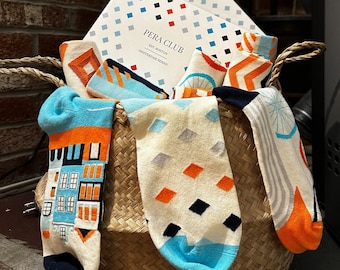 City Vibes Gift Socks, Premium Cotton Socks,  Happy Colorful Dress Socks | Novelty Cozy Casual Gift Socks for Men|Women - Anniversary Socks