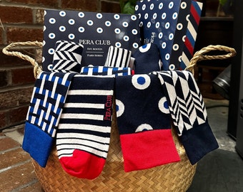 Zestaw prezentowy Paris Collection: bawełniane skarpetki wizytowe, City Vibes, 4 pary